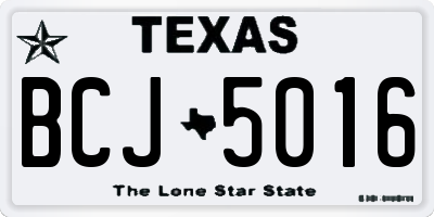 TX license plate BCJ5016