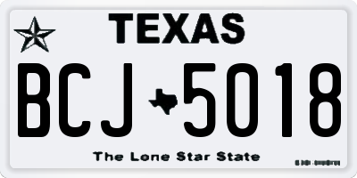 TX license plate BCJ5018