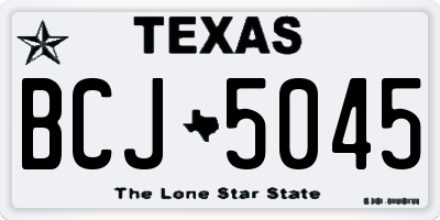 TX license plate BCJ5045