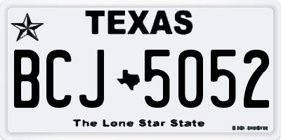 TX license plate BCJ5052