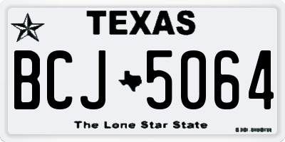TX license plate BCJ5064