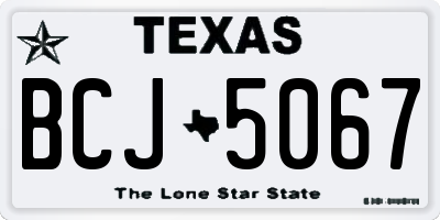 TX license plate BCJ5067