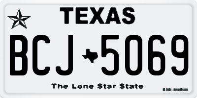 TX license plate BCJ5069