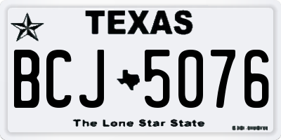 TX license plate BCJ5076
