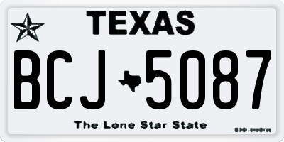TX license plate BCJ5087