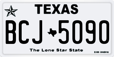 TX license plate BCJ5090