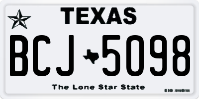 TX license plate BCJ5098
