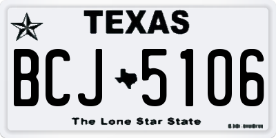 TX license plate BCJ5106