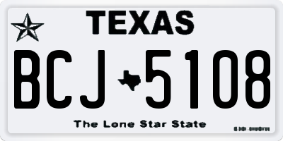 TX license plate BCJ5108