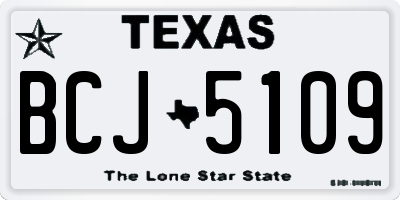 TX license plate BCJ5109