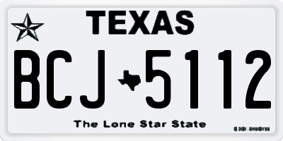 TX license plate BCJ5112