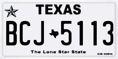 TX license plate BCJ5113