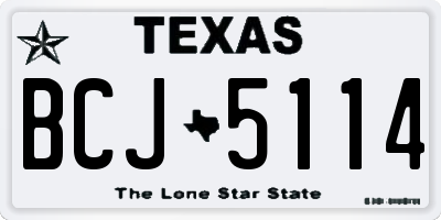 TX license plate BCJ5114