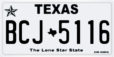 TX license plate BCJ5116