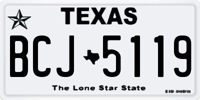 TX license plate BCJ5119