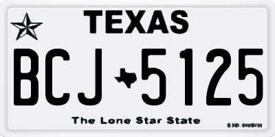 TX license plate BCJ5125