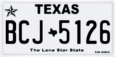 TX license plate BCJ5126