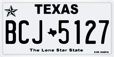 TX license plate BCJ5127