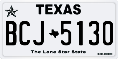 TX license plate BCJ5130