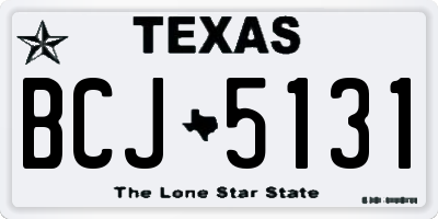 TX license plate BCJ5131