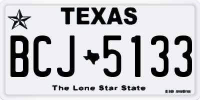 TX license plate BCJ5133