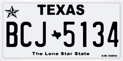 TX license plate BCJ5134