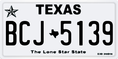 TX license plate BCJ5139