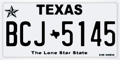 TX license plate BCJ5145