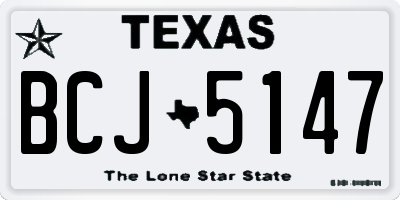 TX license plate BCJ5147