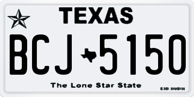 TX license plate BCJ5150