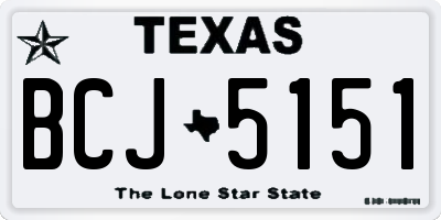 TX license plate BCJ5151