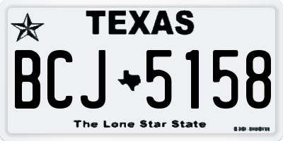 TX license plate BCJ5158