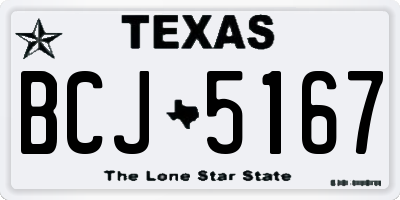 TX license plate BCJ5167
