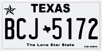 TX license plate BCJ5172