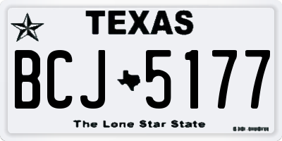 TX license plate BCJ5177