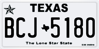 TX license plate BCJ5180