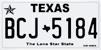 TX license plate BCJ5184