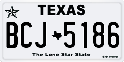 TX license plate BCJ5186