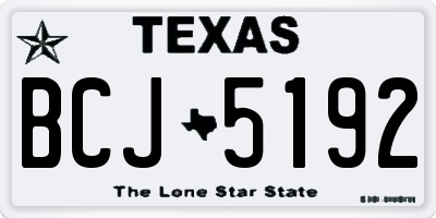 TX license plate BCJ5192