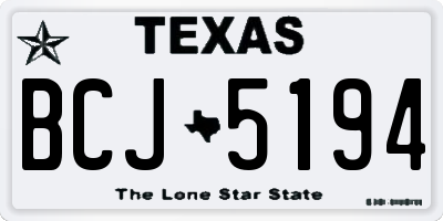 TX license plate BCJ5194