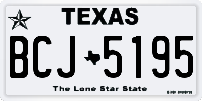 TX license plate BCJ5195