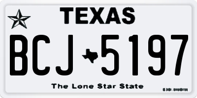 TX license plate BCJ5197