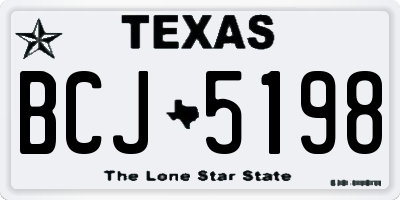 TX license plate BCJ5198