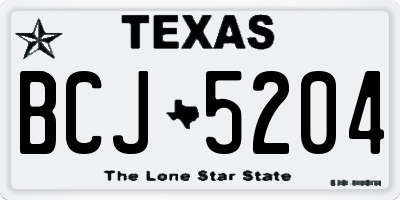 TX license plate BCJ5204
