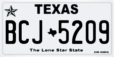 TX license plate BCJ5209