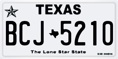 TX license plate BCJ5210