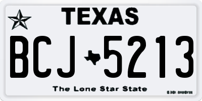 TX license plate BCJ5213