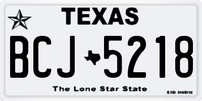 TX license plate BCJ5218