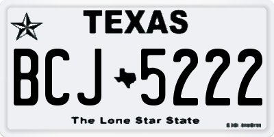 TX license plate BCJ5222