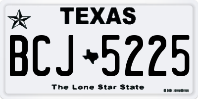 TX license plate BCJ5225